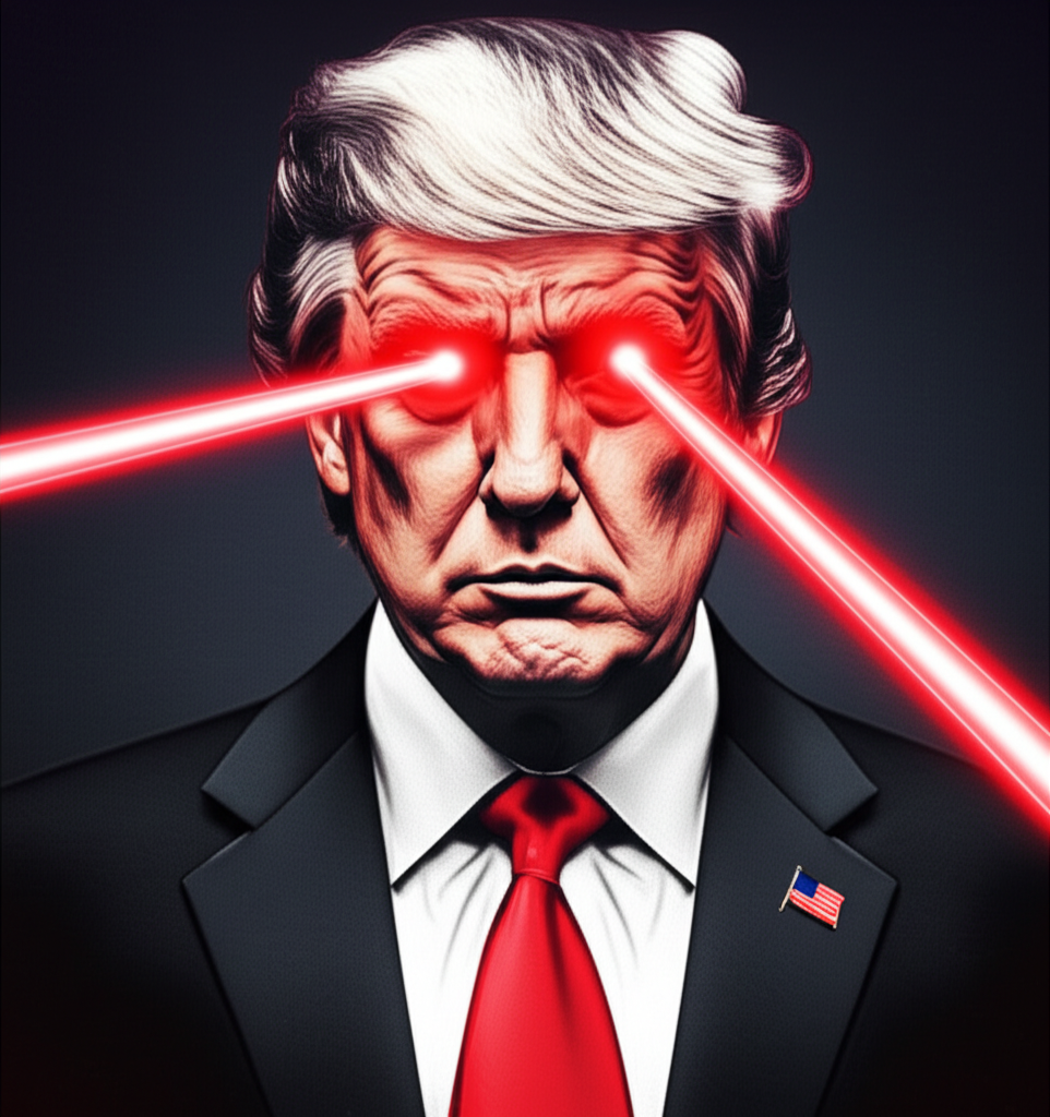BITrump laser eyes